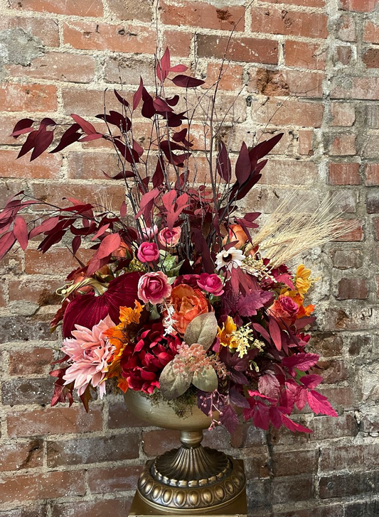 Fall Faux Pedestal Arrangements-30" x 20"