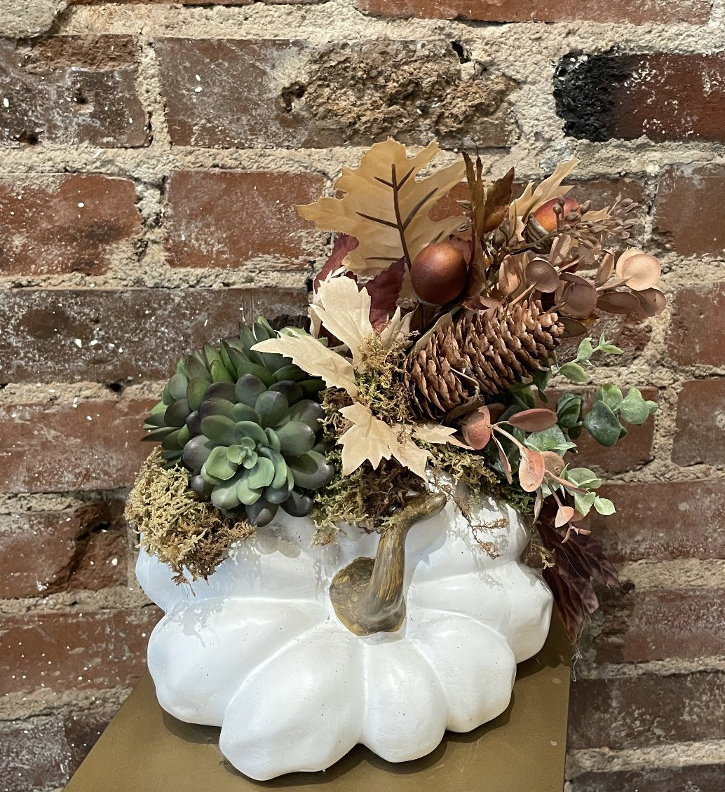 Faux Pumpkin Centerpiece